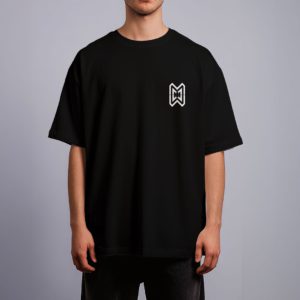 Black T-Shirt with Chest Logo